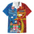 Personalised Fiji and Rotuma Together Hawaiian Shirt Tapa and Pacific Art Pattern with Cultural Emblems Half Style