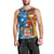 Personalised Fiji and Rotuma Together Men Tank Top Tapa and Pacific Art Pattern with Cultural Emblems Half Style