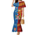Personalised Fiji and Rotuma Together Mermaid Dress Tapa and Pacific Art Pattern with Cultural Emblems Half Style