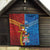 Personalised Fiji and Rotuma Together Quilt Tapa and Pacific Art Pattern with Cultural Emblems Half Style