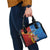 Personalised Fiji and Rotuma Together Shoulder Handbag Tapa and Pacific Art Pattern with Cultural Emblems Half Style