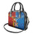 Personalised Fiji and Rotuma Together Shoulder Handbag Tapa and Pacific Art Pattern with Cultural Emblems Half Style
