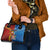 Personalised Fiji and Rotuma Together Shoulder Handbag Tapa and Pacific Art Pattern with Cultural Emblems Half Style