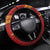 Fiji and Rotuma Together Steering Wheel Cover Tapa and Pacific Art Pattern with Cultural Emblems Half Style