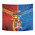 Personalised Fiji and Rotuma Together Tapestry Tapa and Pacific Art Pattern with Cultural Emblems Half Style