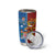 Personalised Fiji and Rotuma Together Tumbler Cup Tapa and Pacific Art Pattern with Cultural Emblems Half Style