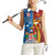 Personalised Fiji and Rotuma Together Women Sleeveless Polo Shirt Tapa and Pacific Art Pattern with Cultural Emblems Half Style