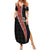 Custom New Zealand Rugby Summer Maxi Dress Maori and Silver Fern Half Style