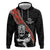 New Zealand Maori Warrior Rugby Hoodie Maori and Silver Fern Half Style