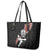 New Zealand Maori Warrior Rugby Leather Tote Bag Maori and Silver Fern Half Style