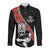 New Zealand Maori Warrior Rugby Long Sleeve Button Shirt Maori and Silver Fern Half Style