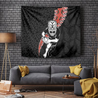 New Zealand Maori Warrior Rugby Tapestry Maori and Silver Fern Half Style