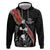 New Zealand Maori Rugby Player Hoodie Maori and Silver Fern Half Style