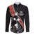 New Zealand Maori Rugby Player Long Sleeve Button Shirt Maori and Silver Fern Half Style