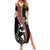 New Zealand Maori Rugby Player Summer Maxi Dress Maori and Silver Fern Half Style