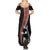 New Zealand Maori Rugby Player Summer Maxi Dress Maori and Silver Fern Half Style