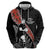 New Zealand Maori Rugby Player Zip Hoodie Maori and Silver Fern Half Style