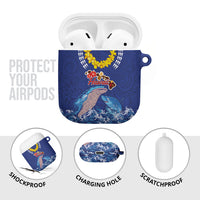 Hawaiian Sea Animals AirPods Case Whales Shark and Turtle Guardians with Tribal Pattern