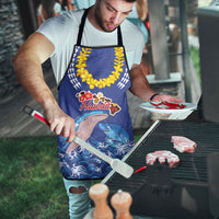 Hawaiian Sea Animals Apron Whales Shark and Turtle Guardians with Tribal Pattern