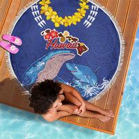 Hawaiian Sea Animals Beach Blanket Whales Shark and Turtle Guardians with Tribal Pattern