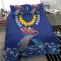 Hawaiian Sea Animals Bedding Set Whales Shark and Turtle Guardians with Tribal Pattern