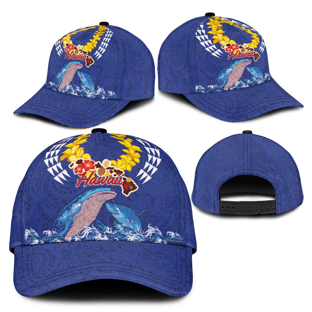 Hawaiian Sea Animals Classic Cap Whales Shark and Turtle Guardians with Tribal Pattern