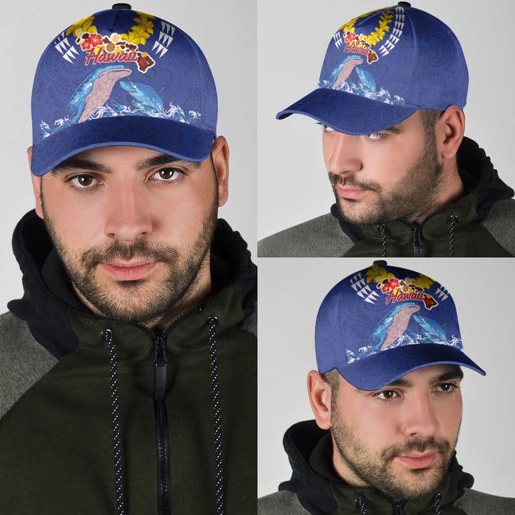 Hawaiian Sea Animals Classic Cap Whales Shark and Turtle Guardians with Tribal Pattern