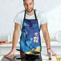 Fiji Jellyfish Apron Tapa Patterns and Hibiscus Sea Vibe