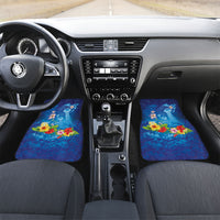 Fiji Jellyfish Car Mats Tapa Patterns and Hibiscus Sea Vibe