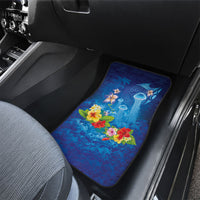 Fiji Jellyfish Car Mats Tapa Patterns and Hibiscus Sea Vibe