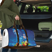 Fiji Jellyfish Travel Bag Tapa Patterns and Hibiscus Sea Vibe
