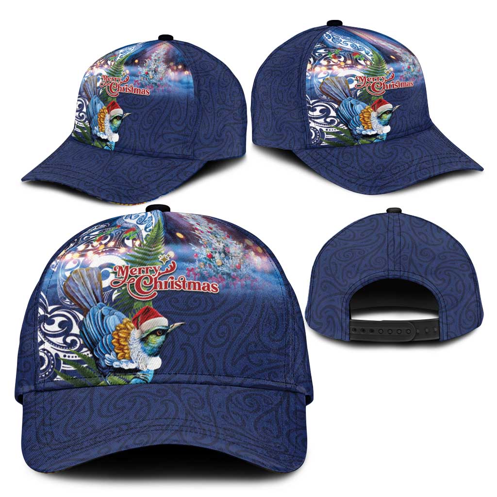 New Zealand Merry Christmas Classic Cap Maori Tribal Pattern with Xmas Tui Bird