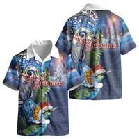 New Zealand Merry Christmas Kid Hawaiian Shirt Maori Tribal Pattern with Xmas Tui Bird LT03 - Polynesian Pride