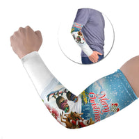 New Zealand and Australia Merry Christmas Arm Sleeves Kiwi Birds Skiing and Koala Santa Riding Kangaroo LT03 Set of 2 Multicolor - Polynesian Pride