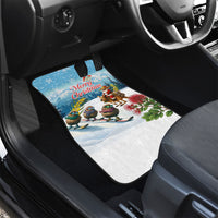 New Zealand and Australia Merry Christmas Car Mats Kiwi Birds Skiing and Koala Santa Riding Kangaroo LT03 - Polynesian Pride