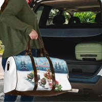 New Zealand and Australia Merry Christmas Travel Bag Kiwi Birds Skiing and Koala Santa Riding Kangaroo LT03 - Polynesian Pride