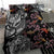 Hawaiian and Japanese Together Bedding Set Polynesian Triball Tattoo Koi Carps and Sakura