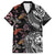 Hawaiian and Japanese Together Family Matching Puletasi and Hawaiian Shirt Polynesian Triball Tattoo Koi Carps and Sakura