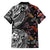 Hawaiian and Japanese Together Family Matching Puletasi and Hawaiian Shirt Polynesian Triball Tattoo Koi Carps and Sakura