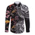 Hawaiian and Japanese Together Family Matching Puletasi and Hawaiian Shirt Polynesian Triball Tattoo Koi Carps and Sakura