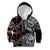 Hawaiian and Japanese Together Kid Hoodie Polynesian Triball Tattoo Koi Carps and Sakura