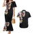 Hawaiian and Japanese Together Couples Matching Mermaid Dress and Hawaiian Shirt Colorful Traditional Japanese Tattoo and Kakau Pattern Black Color