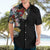 Hawaiian and Japanese Together Hawaiian Shirt Colorful Traditional Japanese Tattoo and Kakau Pattern Black Color