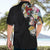 Hawaiian and Japanese Together Hawaiian Shirt Colorful Traditional Japanese Tattoo and Kakau Pattern Black Color