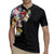 Hawaiian and Japanese Together Rugby Jersey Colorful Traditional Japanese Tattoo and Kakau Pattern Black Color
