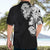 Hawaiian and Japanese Together Hawaiian Shirt Japanese Koi Fish Tattoo and Kakau Pattern Black Color