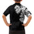 Hawaiian and Japanese Together Hawaiian Shirt Japanese Koi Fish Tattoo and Kakau Pattern Black Color