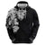 Hawaiian and Japanese Together Hoodie Japanese Koi Fish Tattoo and Kakau Pattern Black Color