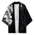 Hawaiian and Japanese Together Kimono Japanese Koi Fish Tattoo and Kakau Pattern Black Color - Polynesian Pride