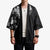 Hawaiian and Japanese Together Kimono Japanese Koi Fish Tattoo and Kakau Pattern Black Color - Polynesian Pride